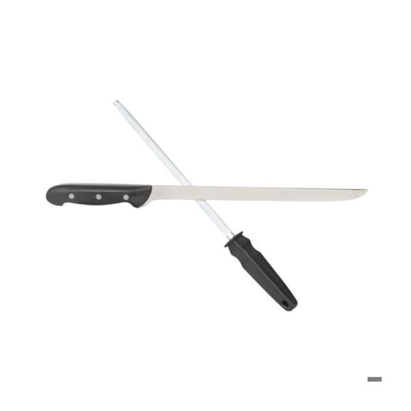 Skinkekniv + Arcos MAITRE stålsliber i rustfrit stål Svart