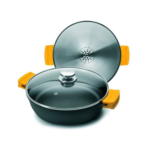 Vuohelma - Ibili - 461024 - Lähde - 24 cm - Musta - Irrotettava kahva sort
