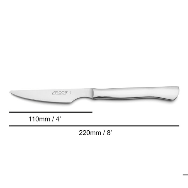 Steakkniv - ARCOS - Monoblock - 11 cm blad - Rostfritt stål - Elegant design