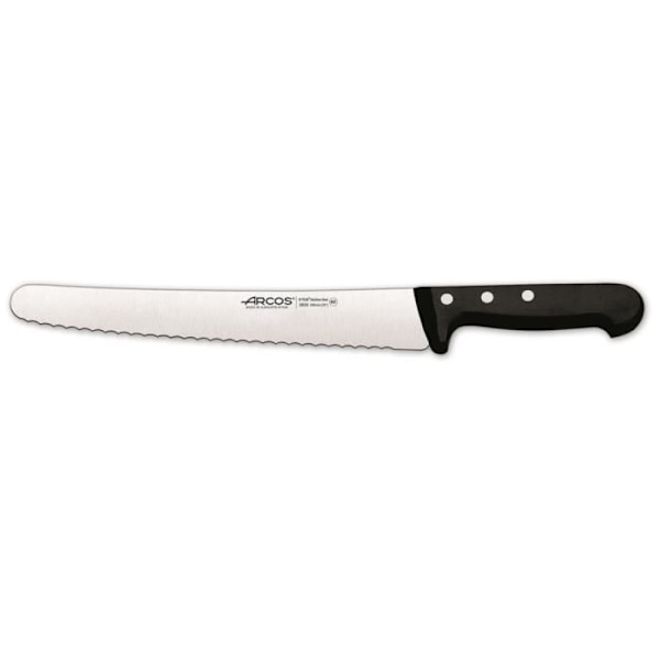 Arcos Universal 283904 leivonnainen veitsi nitrumteräksestä, Mango polyoksimetyleeniä ja 25 cm terä kotelossa.