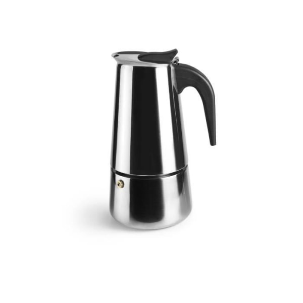 Ibili - Mocha espressobryggare, 4 koppar, 185 ml, rostfritt stål, induktionskompatibel