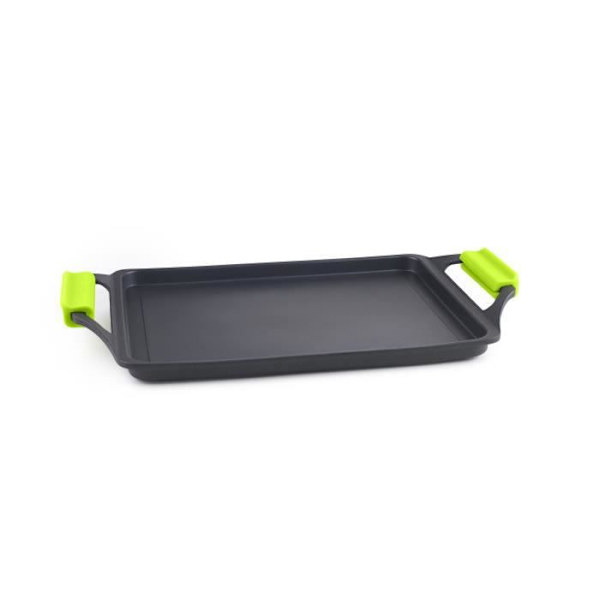 IBILI - Plancha New Essential, 33 x 24 cm, Valettu alumiini, Tarttumaton, Yhteensopiva induktion kanssa