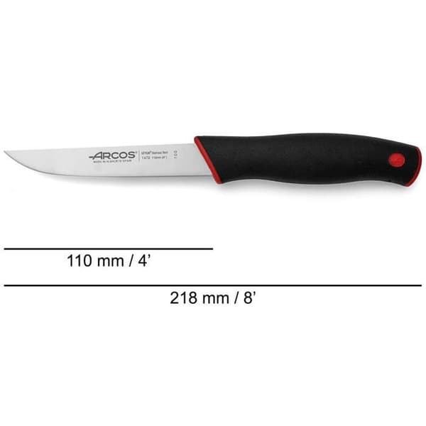 Grøntsagskniv - ARCOS - Dúo - Klinge i Nitrum® Rustfrit Stål - 110 mm - Ergonomisk