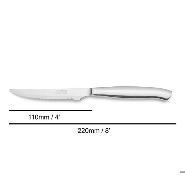 Kniv - Arcos - Bord 375800 - Klinge 11 cm - Rustfrit stål - Monobloc