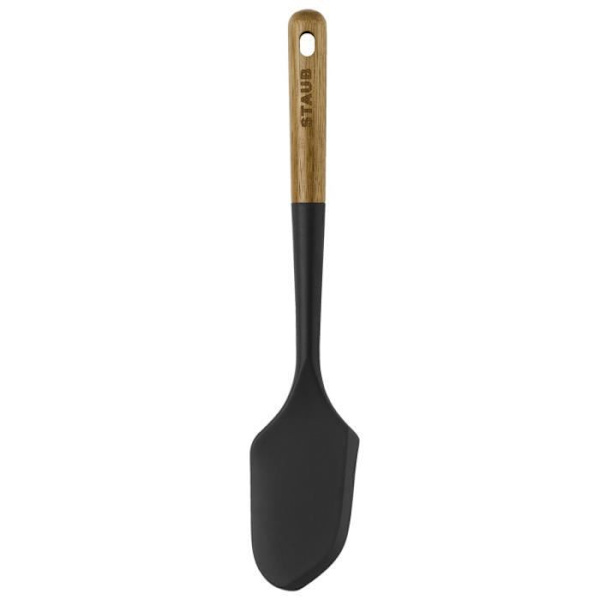 Bagestik - STAUB - 30 cm - Sort Silikone - Akacietræ - Varmebestandig Svart