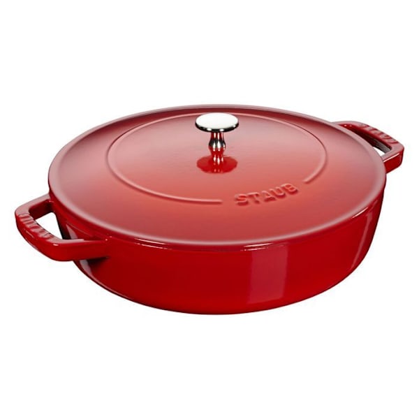 Sauteuse - STAUB - Chistera - 28 cm - Kirsebær - Emaljeret støbejern Körsbär