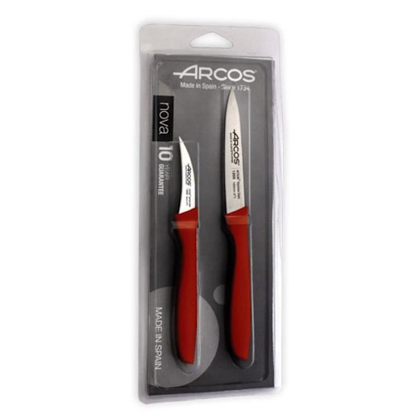 Mondadores Arcos Nova 189422 knivsæt i rustfrit stål Nitrum og mango Grøn polypropylen klinge 80 cm klinge 2 stk.