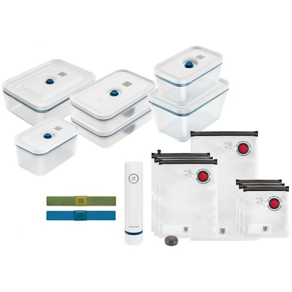 Zwilling - 1022468 - Fresh Vacuum Sealing Starter Kit - Gem, glas, 16 enheder, La Mer