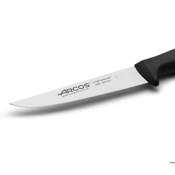 Keittiöveitsi Arcos Menorca 145300, Nitrum-ruostumattomasta teräksestä ja polypropyleenikahvasta, 15 cm:n terällä, suojapakkauksessa.