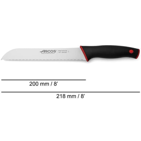 Brødkniv - ARCOS - Dúo - Klinge 20 cm - Rustfrit Nitrum® Stål - Ergonomisk