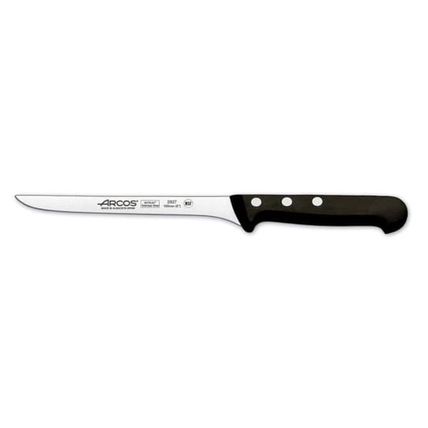 Fiskekniv - ARCOS - 16 cm - Fleksibelt blad - Rustfrit stål - Sorte håndtag