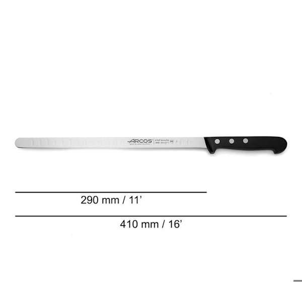 Laxkniv - Arcos - Universal 284004 - NITRUM-stål - Blad 29 cm - Handtag POM