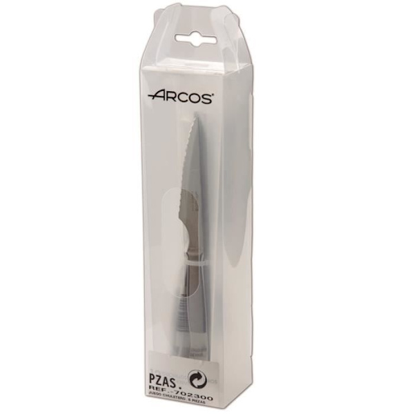 Loins Arcos de la Table 702300 knivsæt i ét stykke rustfrit stål, 11 cm klinge i æske med 6 stykker.