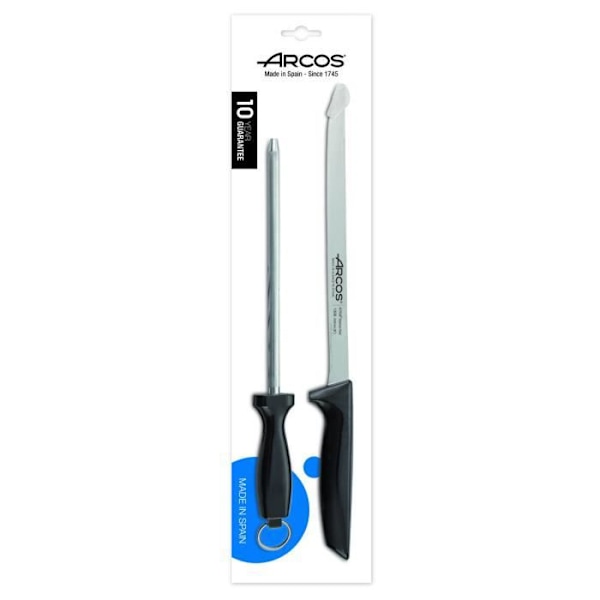 Arcos Lækker skinkekniv 136700 2 stk i rustfrit stål Nitrum og mango polypropylen knive udstillet.