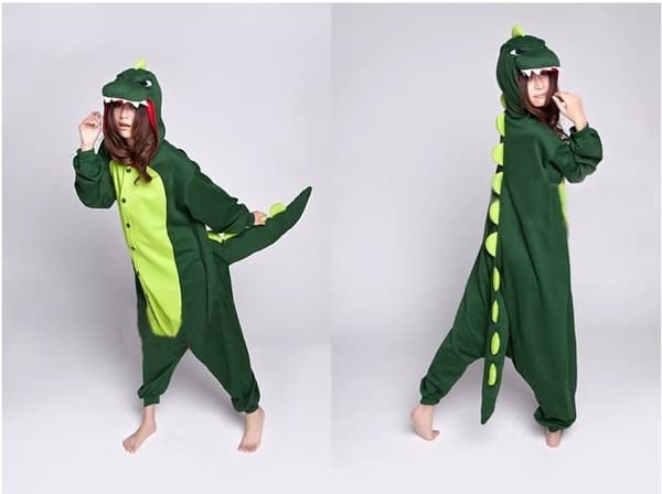 Fancy Cosplay kostume Onesie Pyjamas Voksen nattetøj Dinosaur L