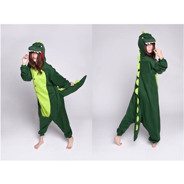 Hieno Cosplay-asu Onesie Pyjama Aikuisille Yöasu Dinosaurus L