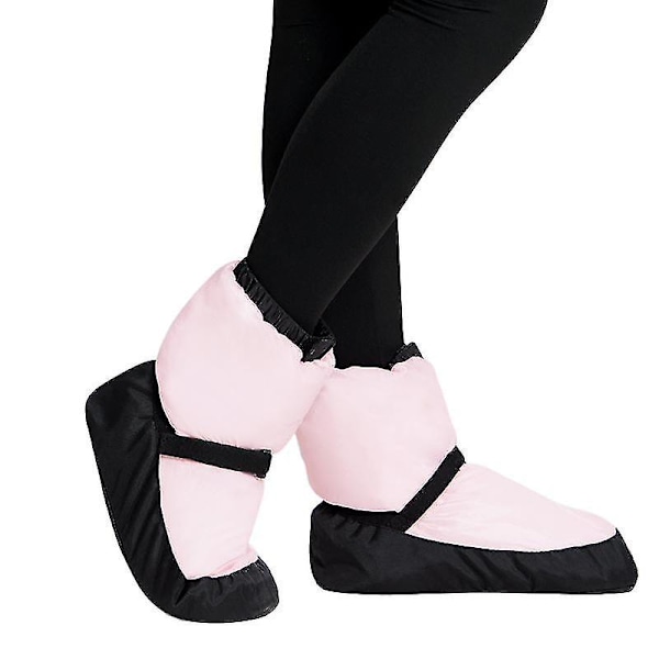 Lämpimät balettitanssikengät naisten pehmustetut lyhyet harjoitussaappaat puuvillakengät PINK 40-41
