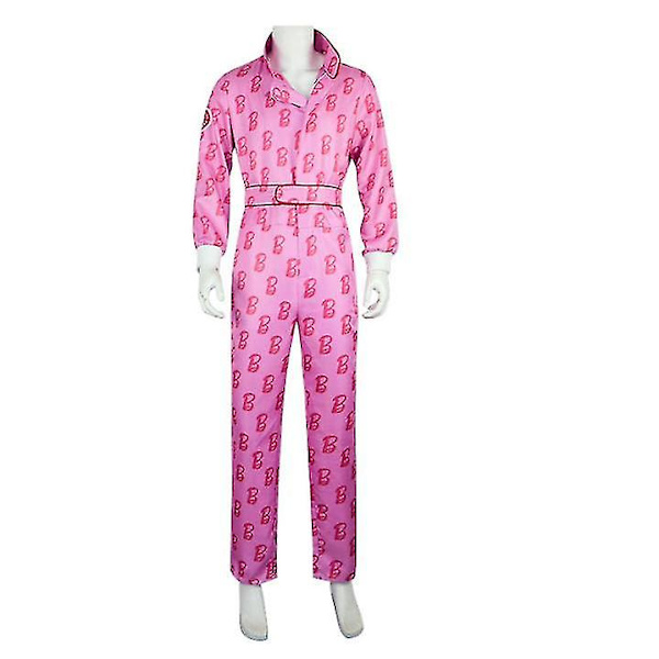 Voksen Barbie-antrekk for menn Ken Margot Barbie menn Cosplay-kostymer rosa jumpsuit-drakt Halloween-kostymer Style 5 L
