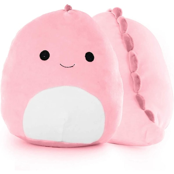 20 cm Squishmallow plysj pute gave - rosa dinosaur