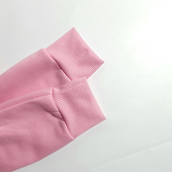 Tjejer med fickor 2 delar klädsel Enfärgade Sweatsuits Set I Rosa 100cm