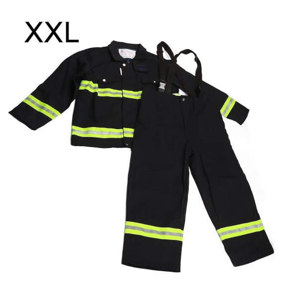 Flamskyddande kläder Brandsäker Värmesäkra brandmän Skyddsbyxor med reflexrock XXL