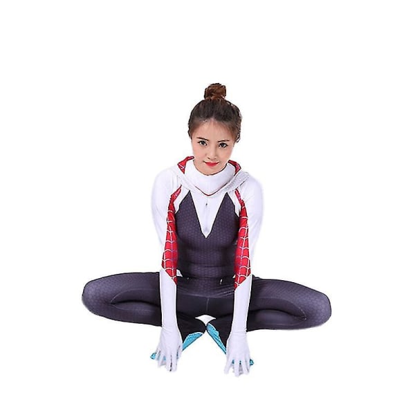 Spider-Man World Gwen Stacy Cosplay Jumpsuit Halloween Z 190cm