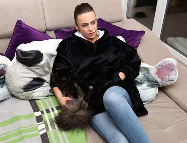 Snuggie Oversized Hoodie Tepper med Lomme black