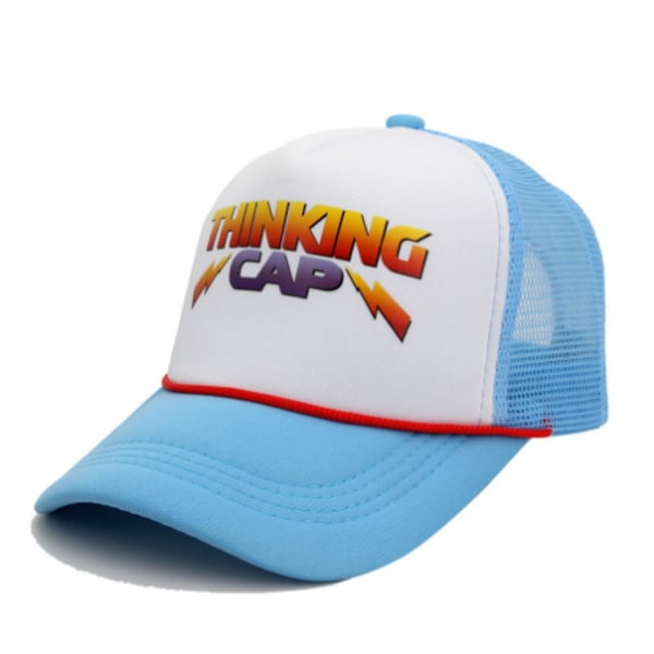 Stranger Things Kausi 4 Cosplay Hellfire Club Hat Cap Y I sky blue