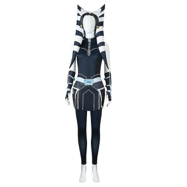 Ahsoka Tano Cosplay Kostume Til Voksne Og Børn Halloween Fancy Dress Karneval Kostume Sæt With hat 120 cm