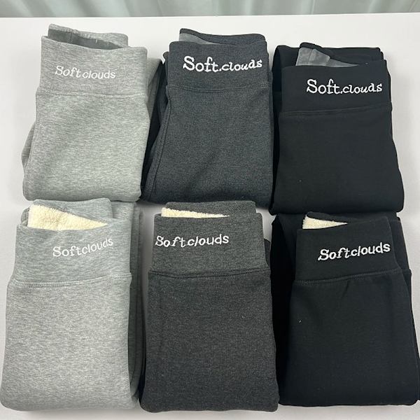 Vinter kvinners Thicken Lambwool Leggings Fleecefôret I gray lambeool double extra large