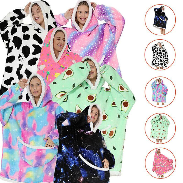 Women Hoodie Blanket Oversized Ultra Plush Sherpa Giant Hooded Sweatshirt Style 20