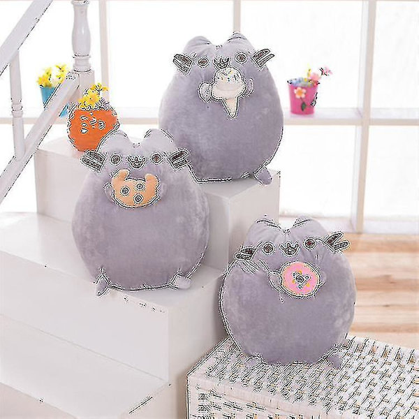 24 cm Pusheen Cat Plyschleksak Snackbar Cookie Cat Gosedjursdocka, 9,5&quot; Donut cat