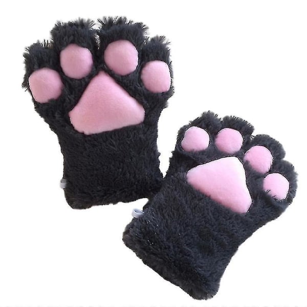 Cat Paws Handskar Mysig djur Hela fingrar Björnklor Vantar Vinterplyschhandske Halloween Cosplay Kostym Rekvisita För Barn Vuxna I color 4