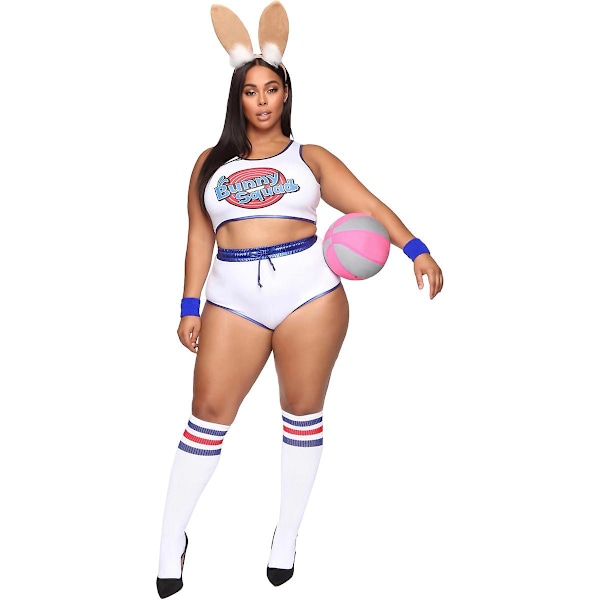 Naisten Halloween-juhlahuipui ja shortsit Space Lola Bunny Rabbit Cosplay L