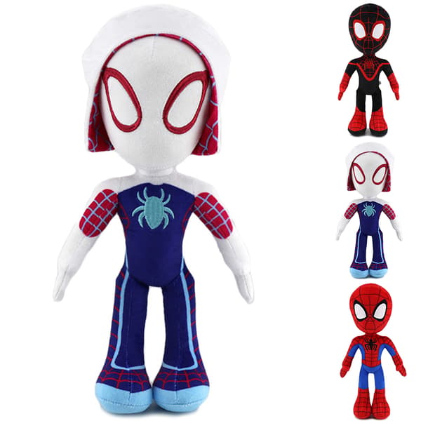Spidey Plys Mjuk Teddy Legetøj Superhelt Cuddle Marvel Spider Man Z White