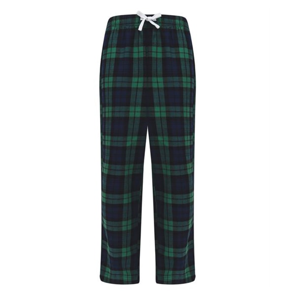 SF Minni Barn/Barn Tartan Loungebroker 9-10 år Navy/Grønn Navy/Green Check Z Navy/Green Check 9-10 Years