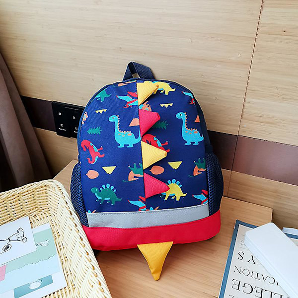 Børns Skolebogtaske Børnehave Dinosaur 3-7 År Gammel Baby Rygsæk Studenter Skolebogtaske Navy