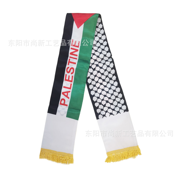 Palestine Flag Scarf Fans Scarf Football Sport Games Palestine Fans Scarves Yellow whiskers