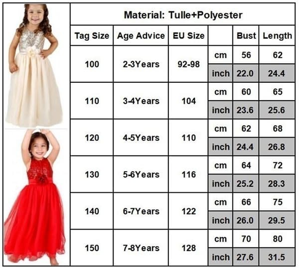 SÃ¶ta flickor paljetterad blommaprinsessklÃ¤nning barn red Z red 3-4Years