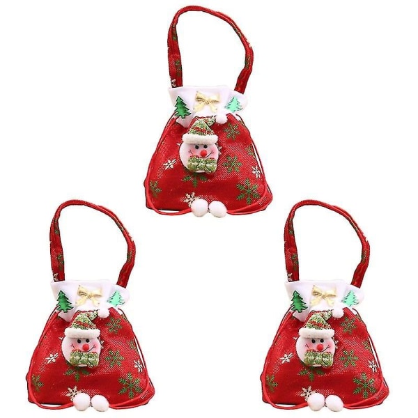 Jul Goodiebag Barnstrumpor Halloween Cos-play Kostym Trick Treat Godispåse Semesterfest Tillbehör Dekoration Dropship Red snowman