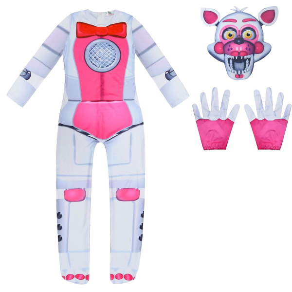 Five Bear Bonnie Bear Costume Game Fnaf Foxy Chica Bonnie Freddy Cosplay Kostymer Fancy Nightmare Halloween kostyme for barn I 190 130(7Y)