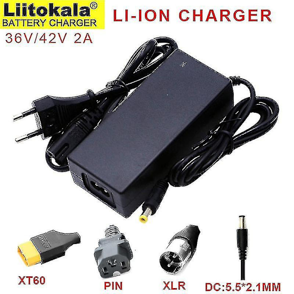 36v 2a 10 strängar 42v E-cykelmodifiering/elektrisk/scooterbatterier laddare polymer litiumbatteriladdare [DM] 36V 2A XLR V 36V 2A XLR US plug