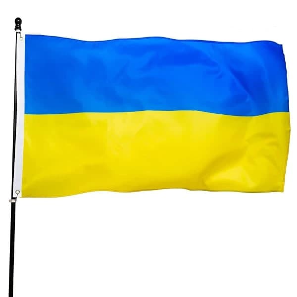 2 Pakke Ukrainas store flagg Ukrainas flagg 90 * 150cm 2pcs