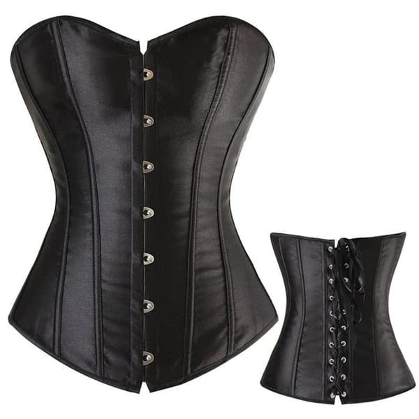 Korset Bustier Toppe SORT W black XXL