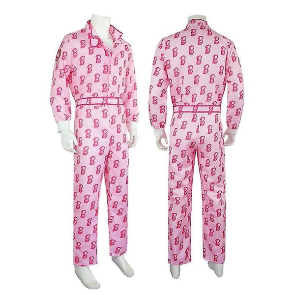 Voksen Barbie-antrekk for menn Ken Margot Barbie menn Cosplay-kostymer rosa jumpsuit-drakt Halloween-kostymer Style 6 XXL