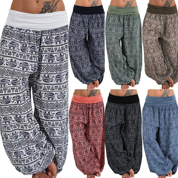 Dam Baggy Harem Byxor eggings Hippie Yoga Byxor red z red L