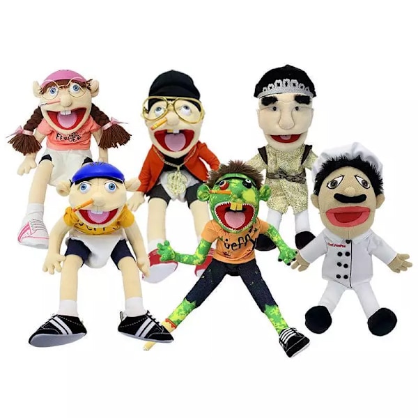 Jeffy Hånddukke Gutt Joseph Cody feebee Plysjdukke Avtakbar Gave Jeffy Sister 60CM