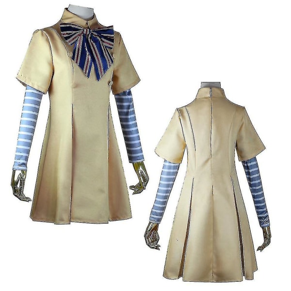 Barn Megan Girls Barn M3gan Cosplay Kostym Med Peruk 5-pack Skräckfilm M3gan Klänning Kostym Karnevalsfest Halloween Dress Up Outfit.c wz Z 120