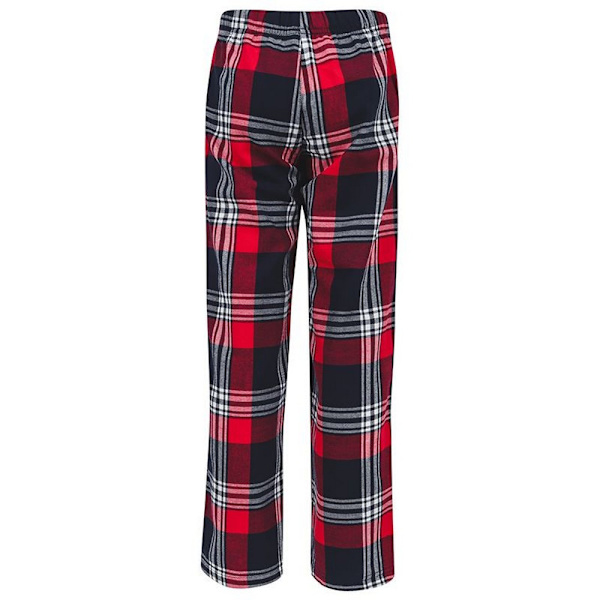 SF Minni Barn/Barn Tartan Loungebyxor 11-12 år Röd/Nav Red/Navy Check Z Red/Navy Check 11-12 Years