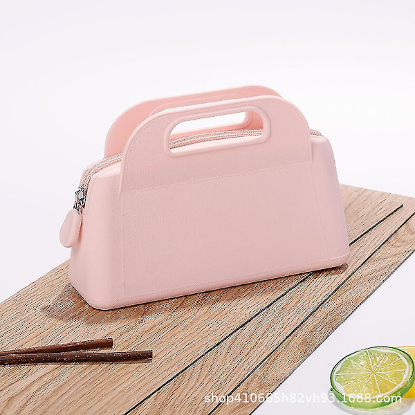 Multifunksjonell vanntett silikonveske Pink